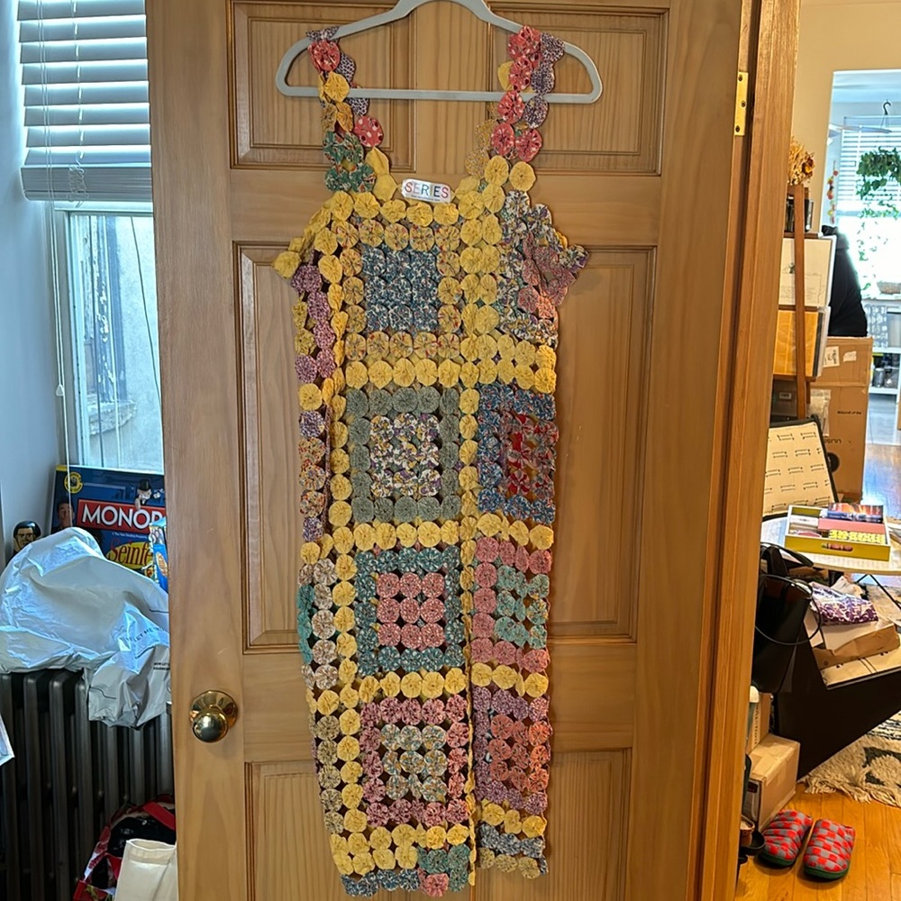 The Series one of a kind dress made of vintage materials